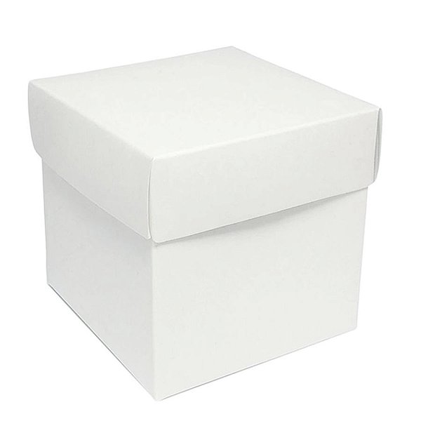 Caixa Cubo Para Panetone e Presente - XG 15x15x15cm - Branco - 10 unidades - Assk - Rizzo