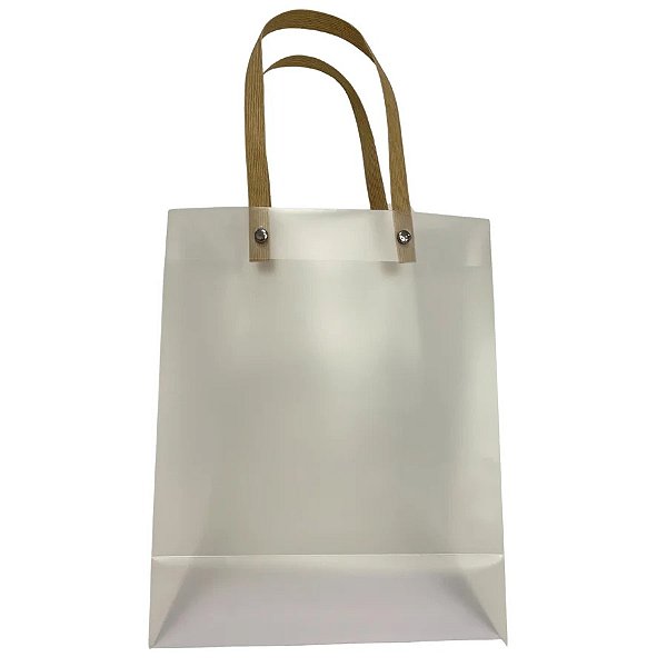 Sacola Transparente PVC com Alça de Fibra - 15x13,5x7cm - 1 unidade - Rizzo
