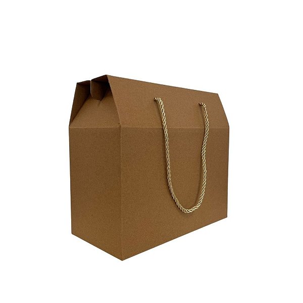 Caixa de Papelão com Alça 23x25x13,5cm - Kraft - 1 unidade - Rizzo