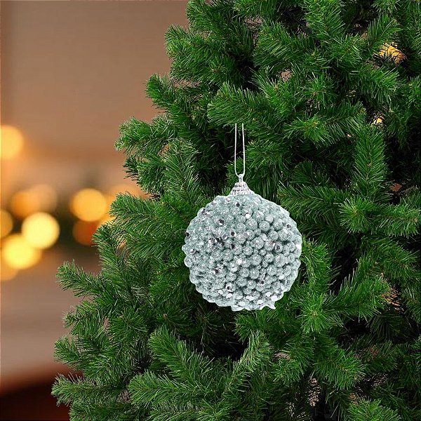 Bola De Natal - Verde - Glitter - 8cm - 6 unidades - Cromus - Rizzo