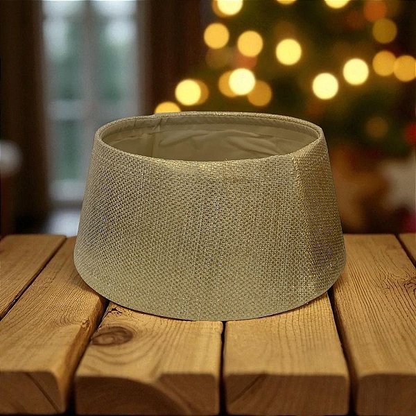 Saia Rígida Desmontavel Para Árvore De Natal - Dourado - 30cm - 1 unidade - Cromus - Rizzo
