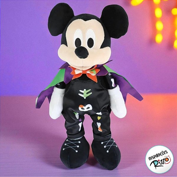 Pelúcia Mickey Happy Halloween - 30cm - 1 unidade - Disney Original - Rizzo
