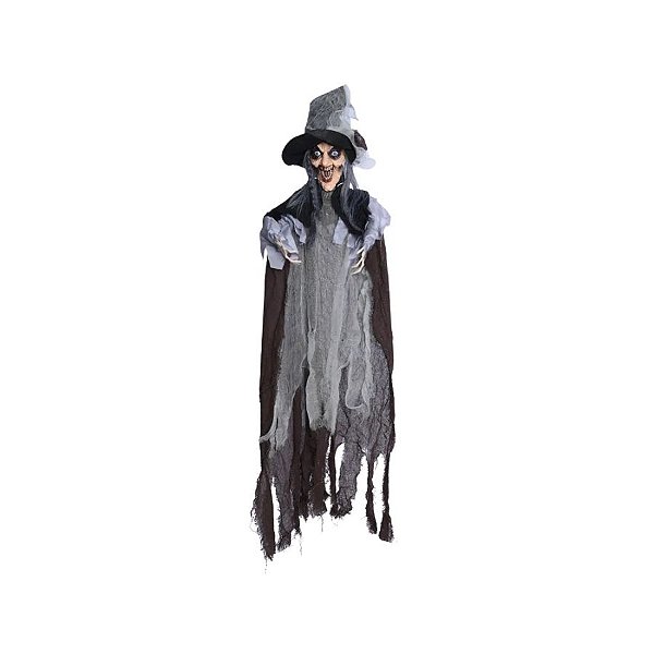 Enfeite Decorativo de Halloween Com Luz e Som - Bruxa Ariela - 120cm - 1 unidade - Cromus - Rizzo