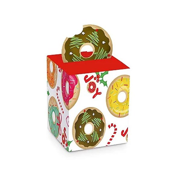 Caixa Panetone Pop Up - Donuts - M 9x9x11cm - 10 unidades - Cromus - Rizzo