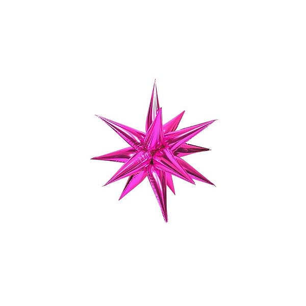 Balão de Festa Metalizado 22" 55cm - Sputnik Pink - 1 unidade - Partiufesta - Rizzo