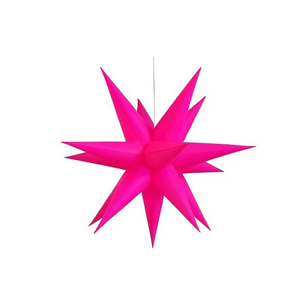 Balão de Festa Metalizado 27" 70cm - Sputnik Pink Neon  - 1 unidade - Partiufesta - Rizzo