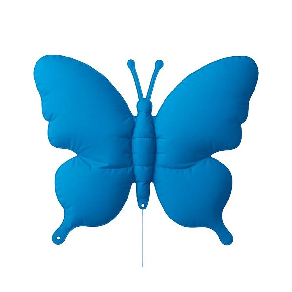 Balão de Festa Metalizado 40" 100cm - Borboleta Azul Neon  - 1 unidade - Partiufesta - Rizzo