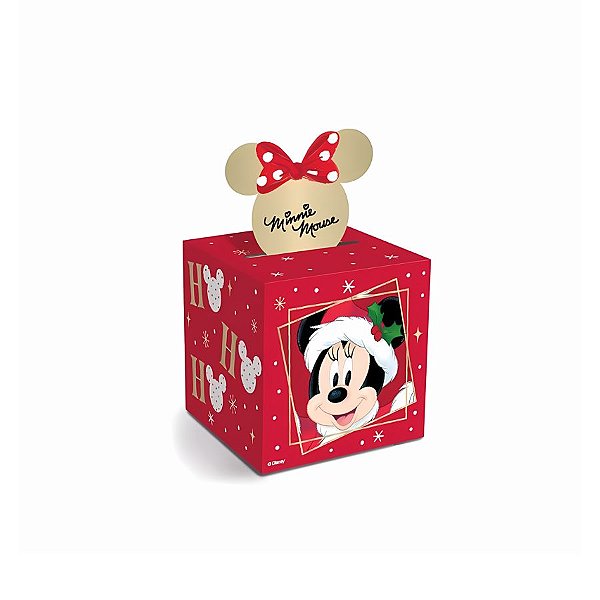 Caixa Pop Up - Natal Mágico Minnie - P 7x7x7cm - 1 unidade - Disney Original - Rizzo