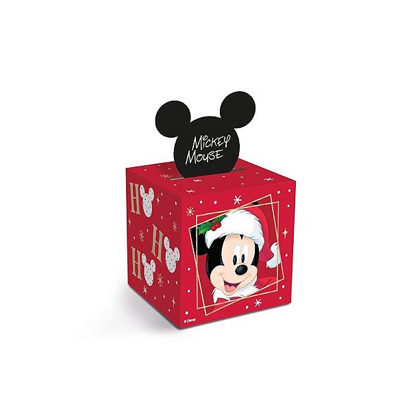 Caixa Pop Up - Natal Mágico Mickey - P 7x7x7cm - 1 unidade - Disney Original - Rizzo