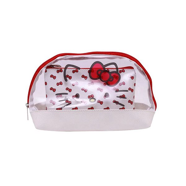 Necessaire - Hello Kitty - 22x16cm - 2 unidades - Zona Criativa - Rizzo