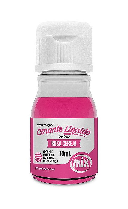 Corante Liquido Rosa Cereja 10ml Mix