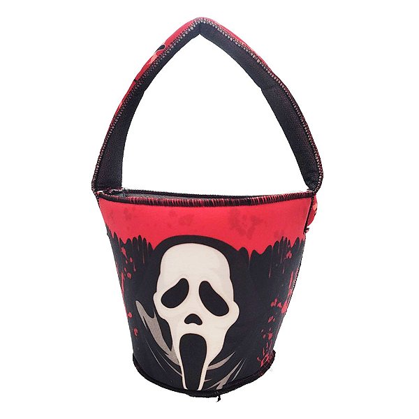 Baldinho de Halloween em Tecido - Pânico - 16x22cm - 1 unidade - Rizzo