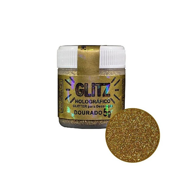 Glitter Para Decoração Dourado Glitz 5g - 1 unidade - Fab - Rizzo