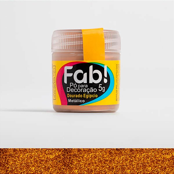 Pó para Decoração Dourado Egípcio Metálico 5g Fab