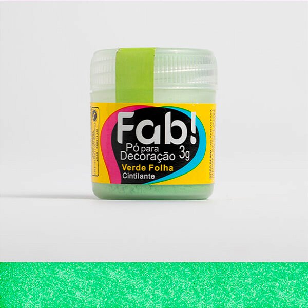 Pó para Decoração Verde Folha 3g Fab