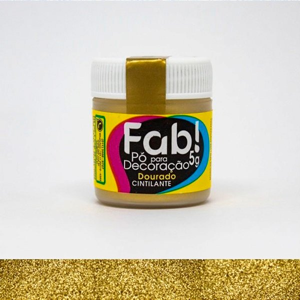 Pó para Decoração Dourado Cintilante 5g Fab