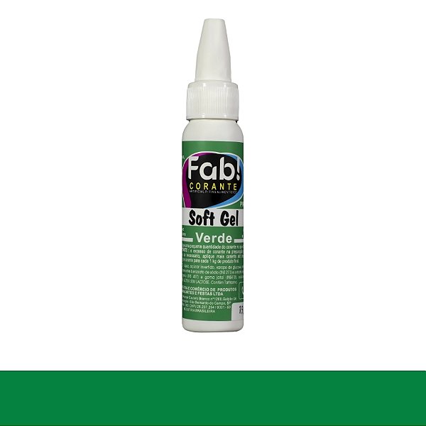 Soft Gel Corante Verde - 25g - 1 unidades - Fab - Rizzo