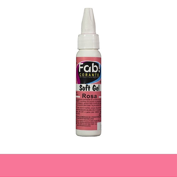 Soft Gel Corante rosa - 25g - 1 unidades - Fab - Rizzo