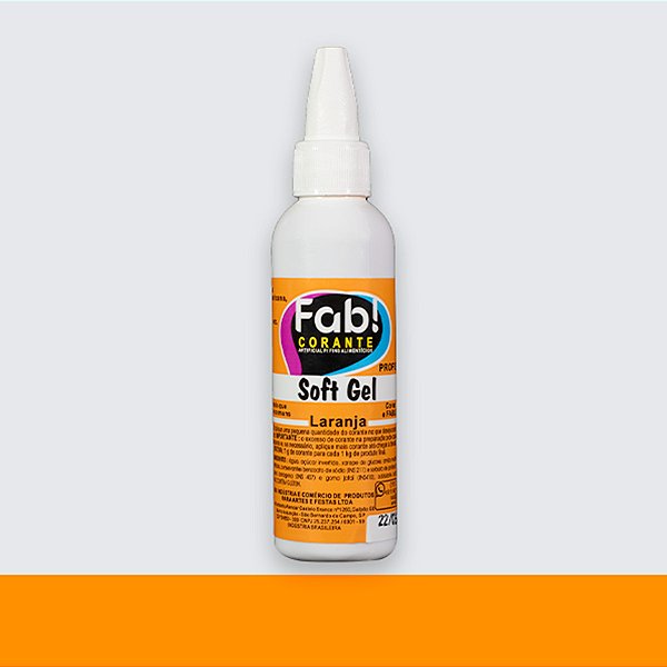 Soft Gel Corante Laranja 25g - Fab - Rizzo
