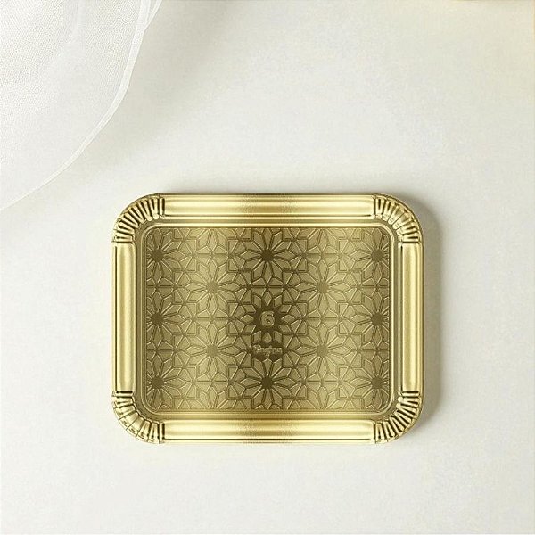 Bandeja Laminada Número 6 Ouro - 37x46cm    - 1 unidade - Regina - Rizzo