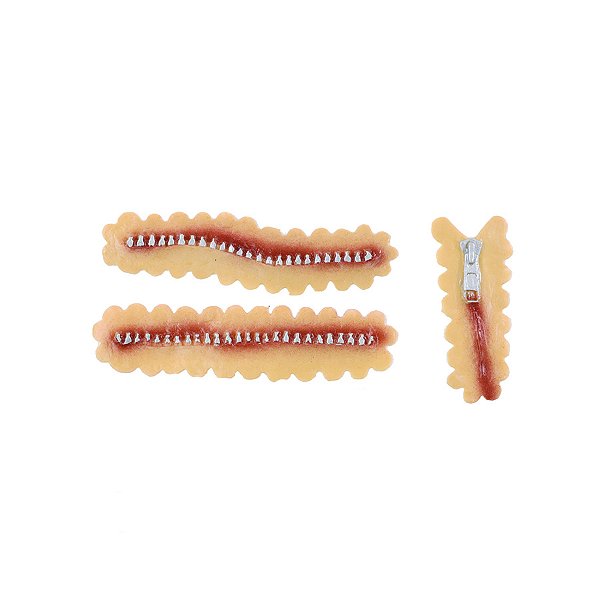 Kit Maquiagem Corporal para Halloween - Zíper Falso - 1 unidade - Cromus - Rizzo