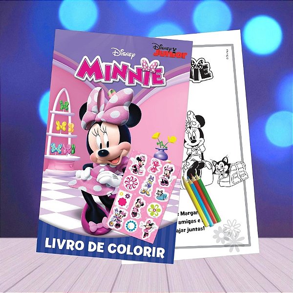Mini Kit Para Colorir - Minnie Mouse - 6 Itens - 1 unidade - Disney Original - Rizzo