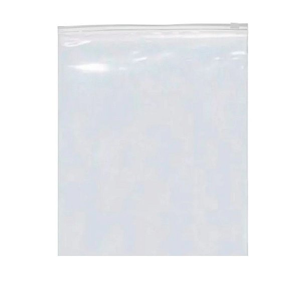 Saco Trilho Zip Branco - 23x30cm - 50 unidades - Rizzo
