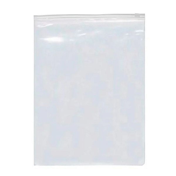 Saco Trilho Zip Branco - 40x55cm - 50 unidades - Rizzo