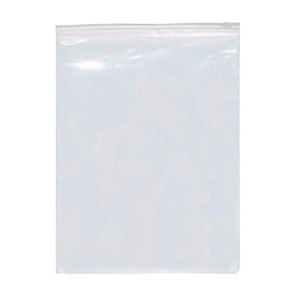 Saco Trilho Zip Transparente - 30x35cm - 50 unidades - Rizzo