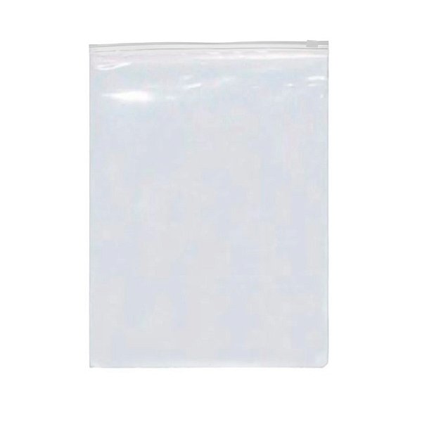 Saco Trilho Zip Transparente - 23x30cm - 50 unidades - Rizzo