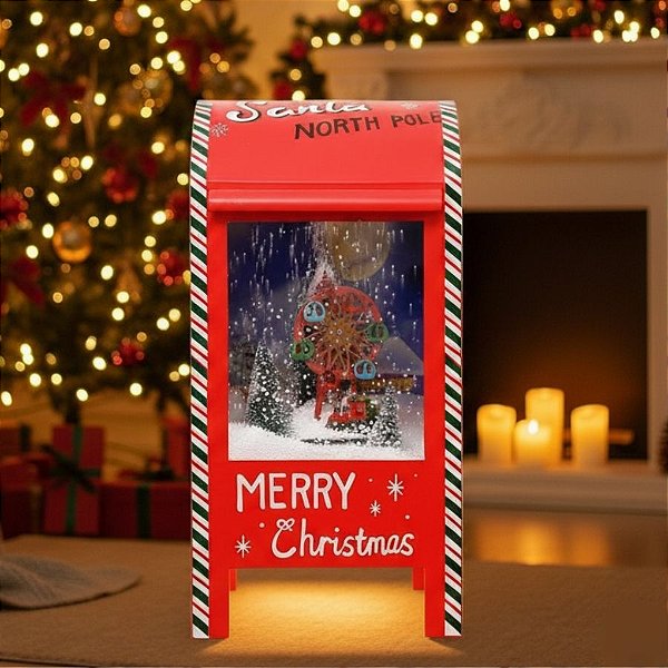 Cenário de Natal - Caixa Postal - Roda Gigante - 22x44,5x22cm - 1 unidade - Rizzo