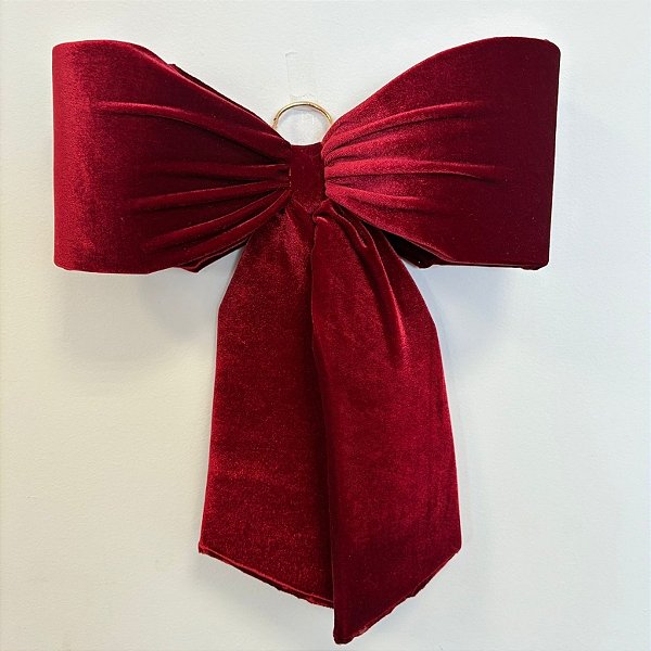 Laço de Veludo Vermelho G - 30x36x7cm - 1 unidade - Rizzo