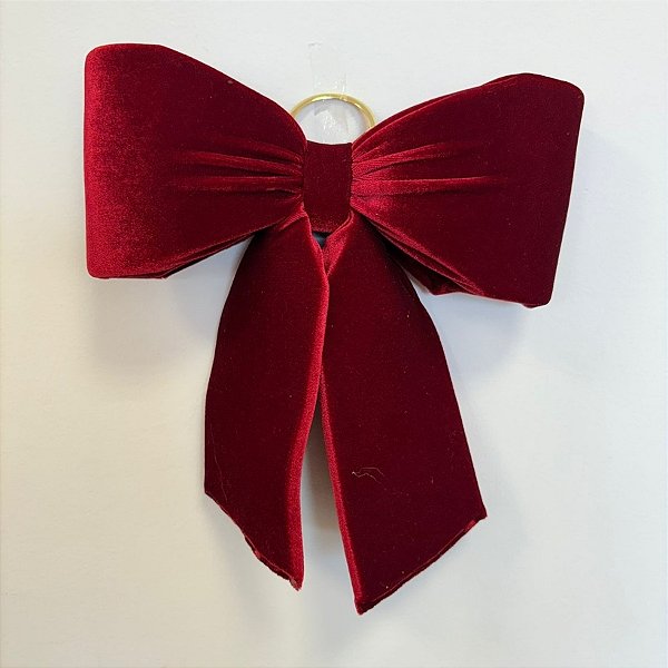 Laço de Veludo Vermelho M - 23x26x6cm - 1 unidade - Rizzo