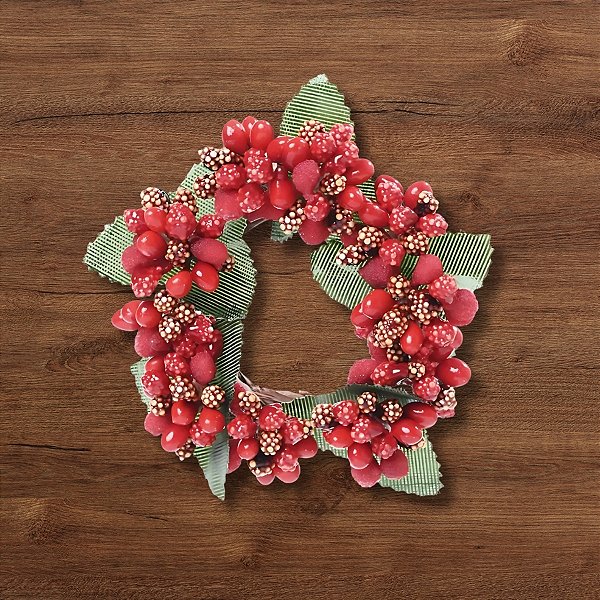Guirlanda de Natal - Frutas Vermelhas - 7x3cm - 1 unidade - Cromus - Rizzo