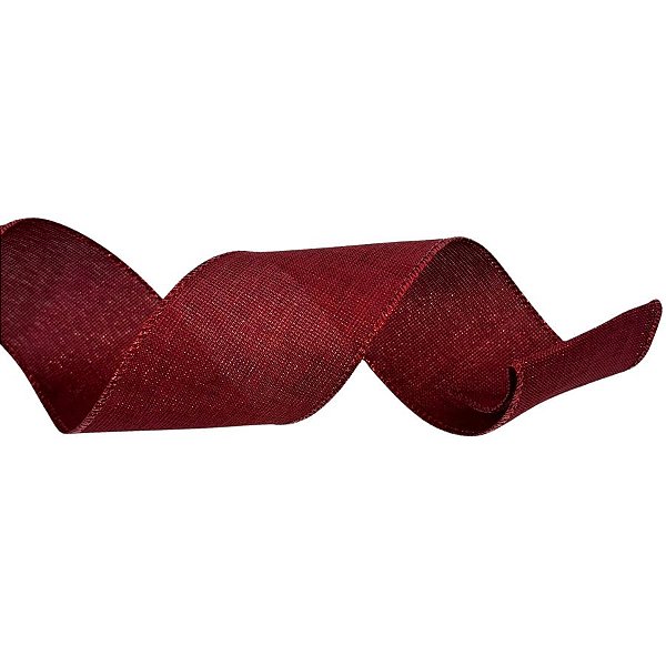 Fita Aramada Decorativa de Natal - Marsala - 6,3cmx9,14m - 1 unidade - Cromus - Rizzo