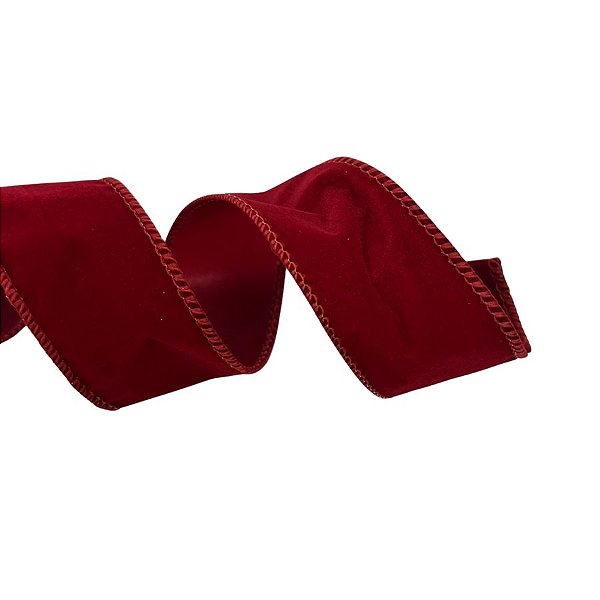 Fita Aramada Decorativa de Natal - Bordô - 3,8cmx9,14m - 1 unidade - Cromus - Rizzo