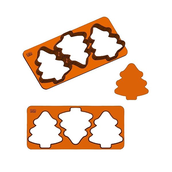 Régua Cortador Árvore De Natal - Ref.1620 - 7cm - 1 unidade - RR Cortadores - Rizzo