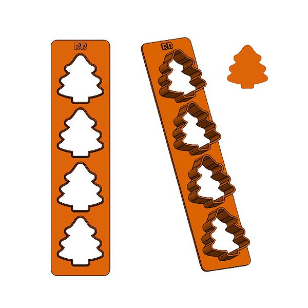 Régua Cortador Árvore De Natal - Ref.1618 - 4cm - 1 unidade - RR Cortadores - Rizzo