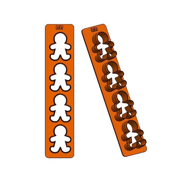 Régua Cortador Boneco Gingerbread - Ref.1617 - 2cm - 1 unidade - RR Cortadores - Rizzo