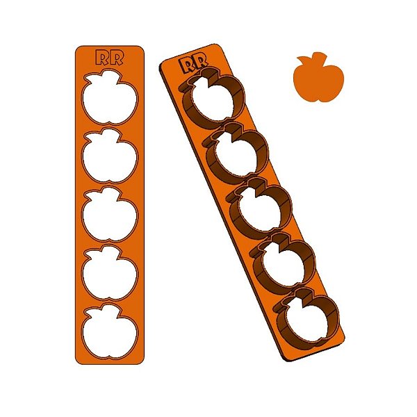 Régua Cortador Maçã - Ref.1612 - 2cm - 1 unidade - RR Cortadores - Rizzo