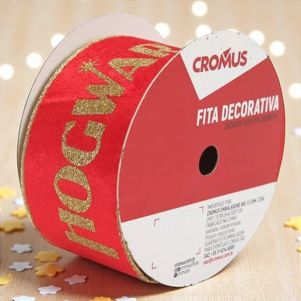 Fita Decorativa Aramada - Hogwarts Christmas - Harry Potter - 6,3x914cm - 1 unidade - Cromus - Rizzo
