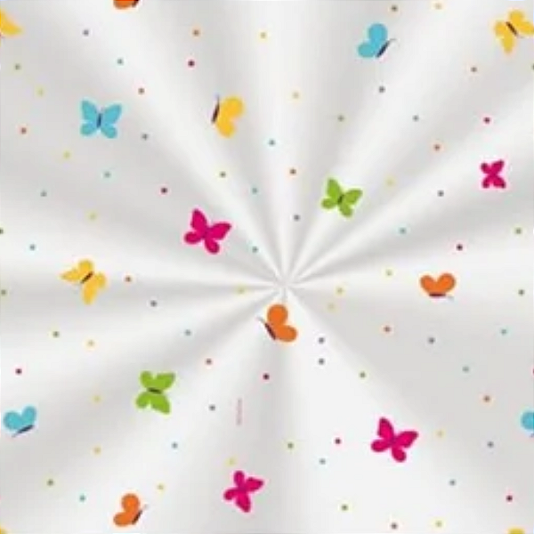 Saco Transparente Decorado - 15x29cm - Borboletas Colors - 100 unidades - Cromus - Rizzo Embalagens