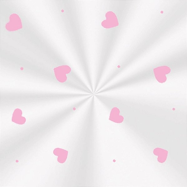 Saco Transparente Decorado - 15x22cm - Love Rosa - 100 unidades - Cromus - Rizzo Embalagens