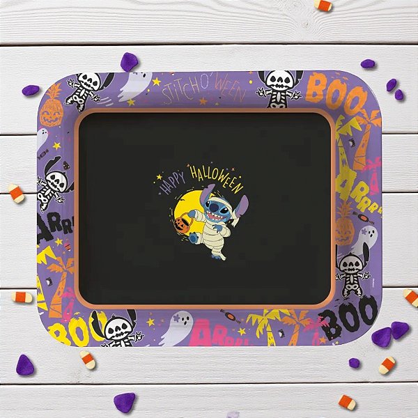 Bandeja Laminada - Stitch Halloween - 39x32cm - 1 unidade - Disney Original - Rizzo