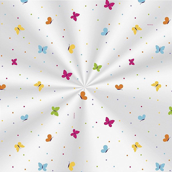 Saco Transparente Decorado - 25x37cm - Borboletas Colors - 100 unidades - Cromus - Rizzo Embalagens