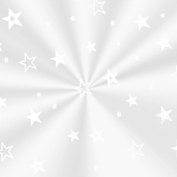 Saco Transparente Decorado - 15x29cm -  Estrela Branca - 100 unidades - Cromus