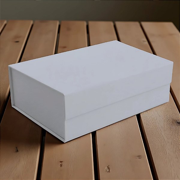 Caixa de Papel Rígido Retangular Cinza Mescla com Imã - 1 unidade - Cromus - Rizzo