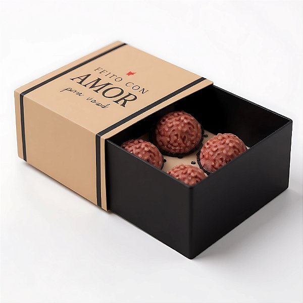 Caixa com Puxador - Feito com Amor - 10 unidades - Cromus - Rizzo