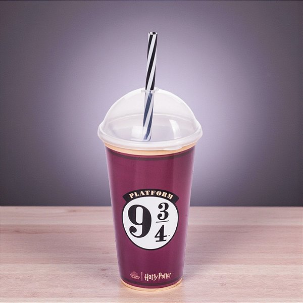 Copo Shake Harry Potter - Plataforma - Vinho - 500ml - 1 unidade - Plasútil - Rizzo
