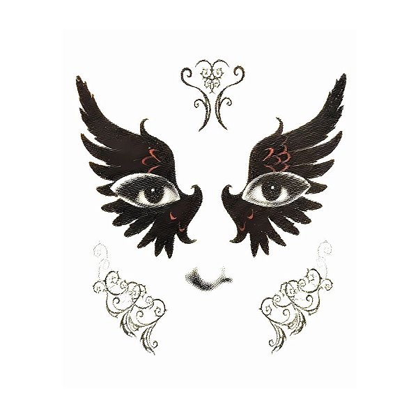 Tatuagem Temporária Para Pele - Hallowen - Pena - 1 unidade - Rizzo
